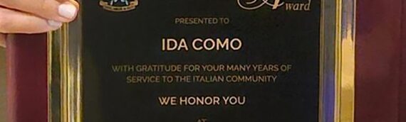 Ida Como Honored with the 2024 Humanitarian Award by Castellamare Del Golfo USA Club